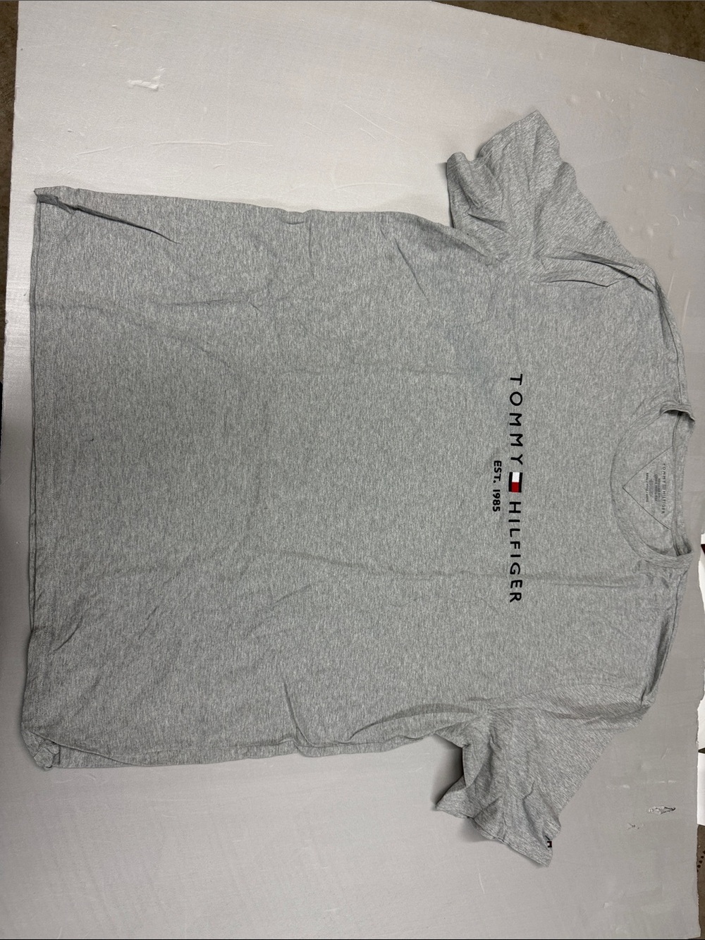 Tommy Hilfiger Gray Logo Crewneck T‑Shirt